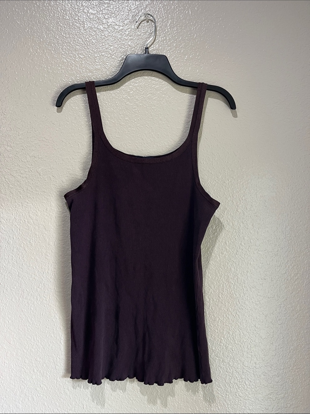 GAP Ribbed Tank Top Dark Plum Lightweight Sz XL Casual Business Office TC0633